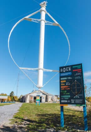 Que faire en Gaspésie : visite du Projet Eole à Cap Chat - la plus grande éolienne à axe vertical du monde