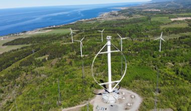 Projet Eole à Cap Chat, Gaspésie : vue de drone