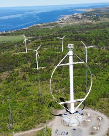 Projet Eole à Cap Chat, Gaspésie : vue de drone