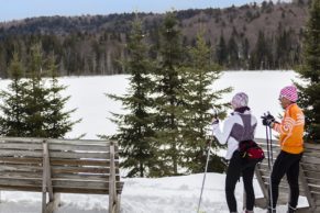 Randonne à ski dans le Parc national de la Mauricie / tourisme durable au Québec