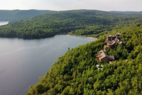 Hotel Sacacomie vue aérienne