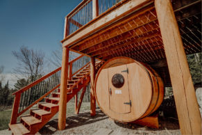 Fiddler Lake Resort : chalets en bois rond au Québec dans les Laurentides