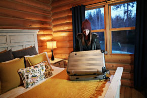 Fiddler Lake Resort : chalets en bois rond au Québec dans les Laurentides