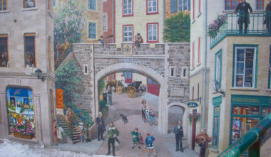 Visiter Québec : Fresque du quartier du Petit Champlain - Vieux Québec - Photo Nicolas Garbay