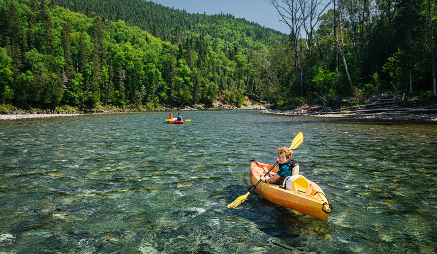Kayak sur la Rivière Bonaventure - Gaspésie (Québec, Canada)