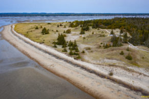 Vue aérienne Parc Nature de Pointe aux Outardes - Photo Sébastien St-Jean