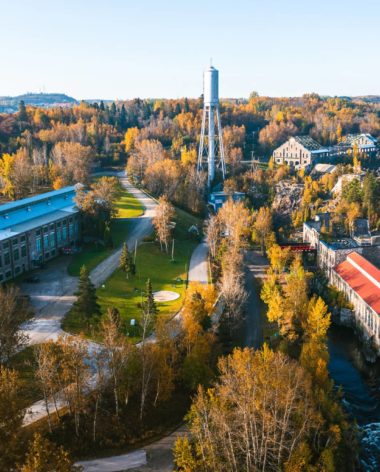 Vue aérienne Pulperie de Chicoutimi - Photo Michael Plourde