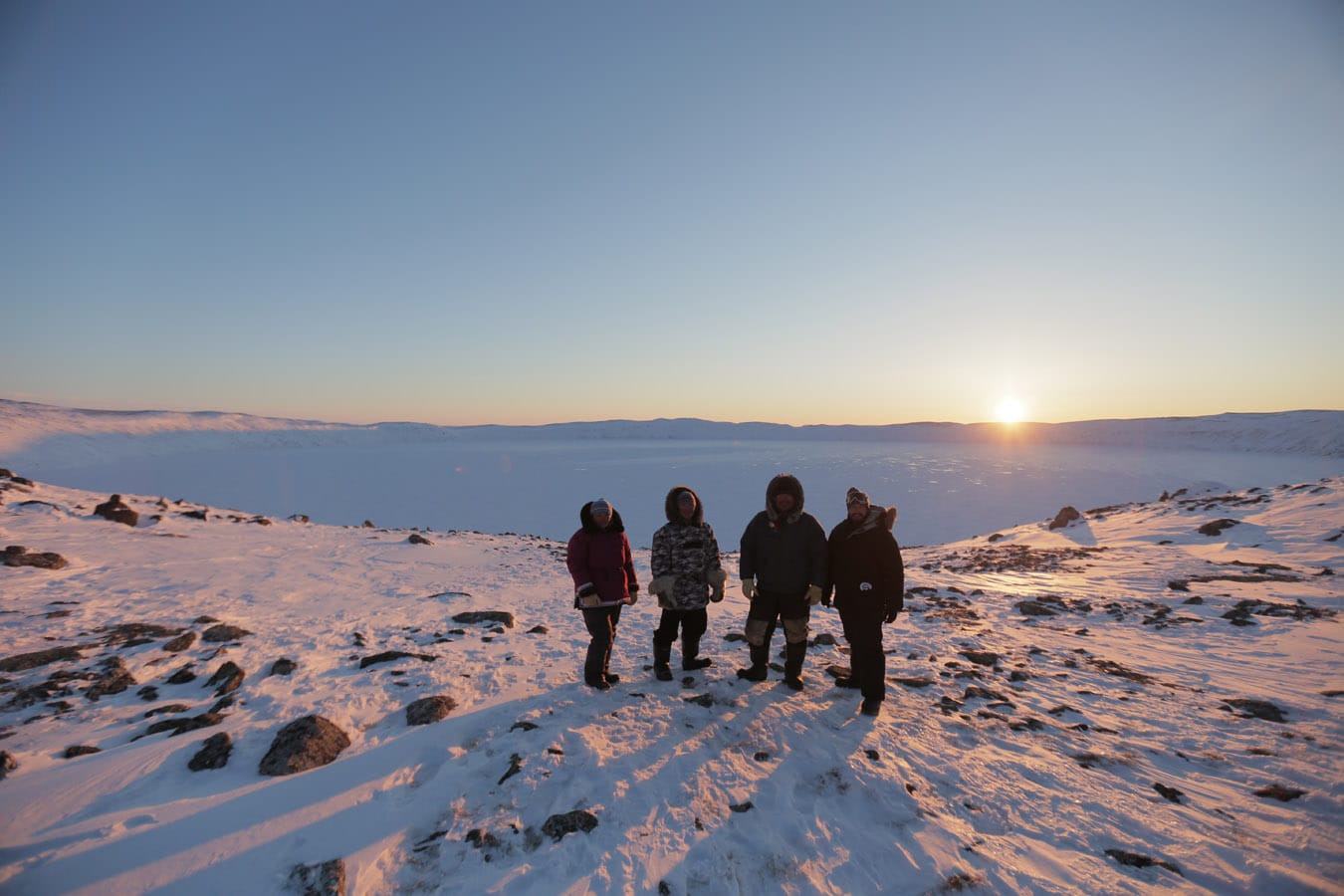 Le Cratère dans le Parc national Pingaluit - Hiver au Nunavik - Photo Luc Boucher
