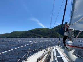 Anne proue Maubèche - Voile Mercator Saguenay-Lac-Saint-Jean