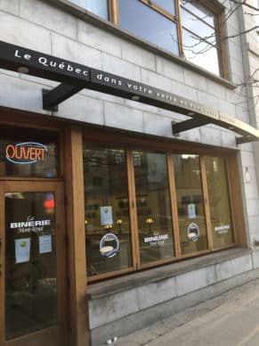 Façade restaurant - Binerie Mont-Royal, restaurant à Montréal