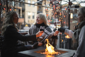 Terrasse du petit hôtel et Café Bierhoff Québec - Photo Andre-Olivier Lyra