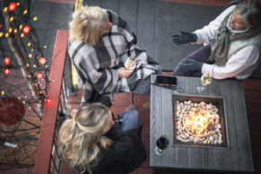 Terrasse du petit hôtel et Café Bierhoff Québec - Photo Andre-Olivier Lyra