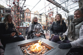 Terrasse du petit hôtel et Café Bierhoff Québec - Photo Andre-Olivier Lyra