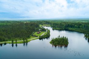 Zoo sauvage de Saint-Félicien : vue aérienne (drone)