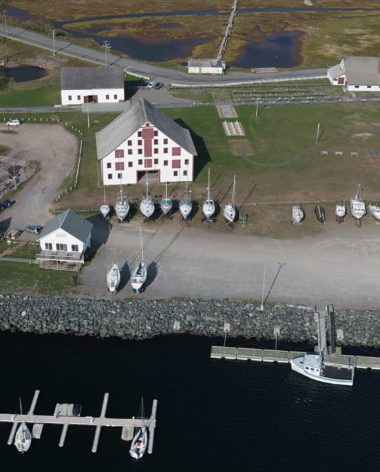 Vue aérienne du Site Historique national de Paspébiac - Photo Nelson Boisvert