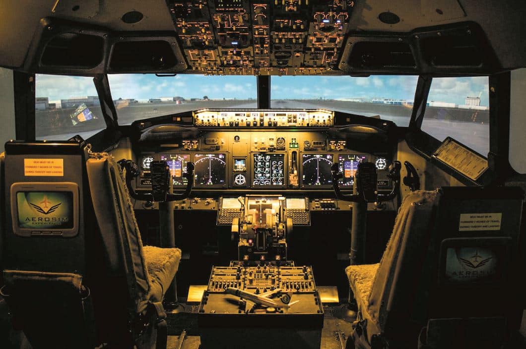 © Aerosim Experience : intérieur d'un avion de chasse