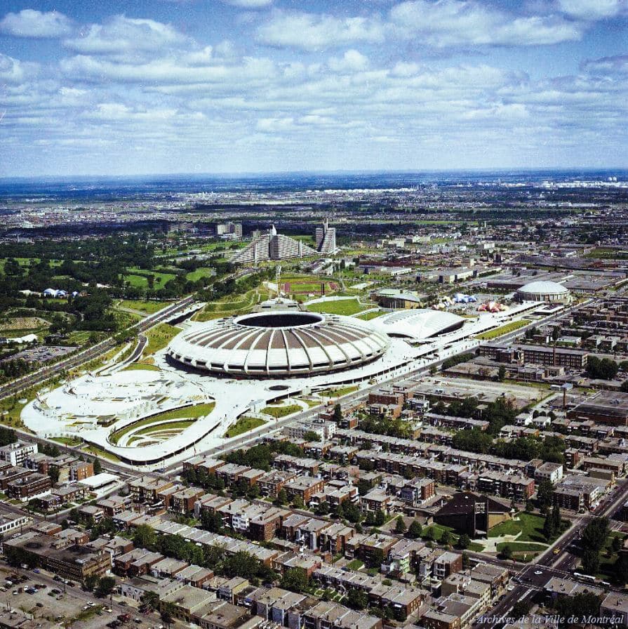 © Archives de la Ville de Montréal - photo Rhéal Benny et Vincent Massaro / Les installations olympiques à Montréal pour les JO d’été de 1976.