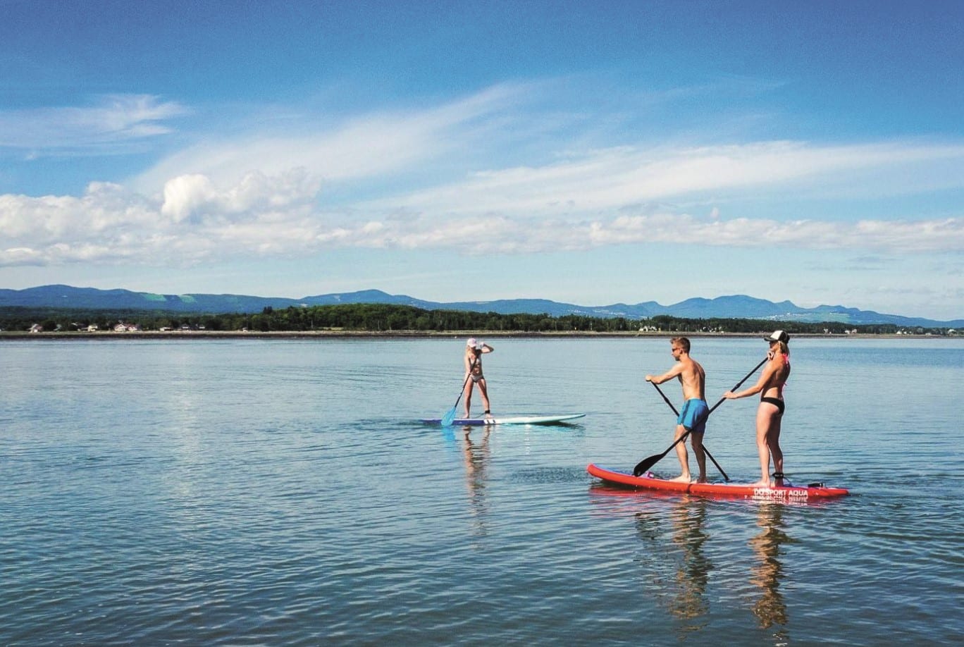 © Suroît Aventures : activité paddle en groupe