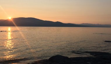 Lever de soleil depuis la pointe de l'Isle-aux-Coudres