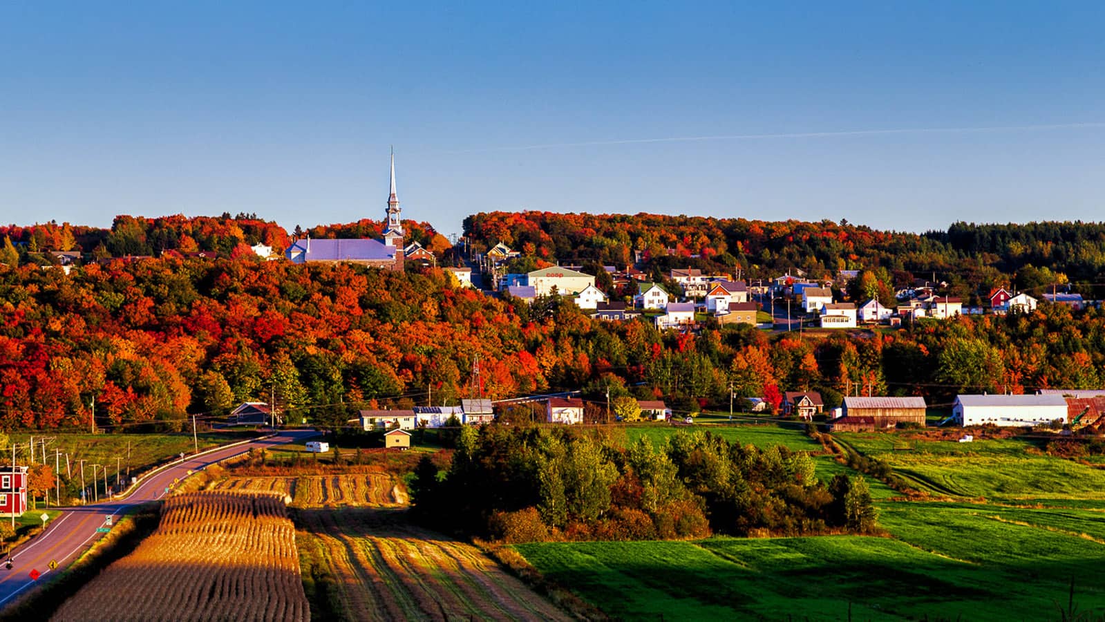 Mont Carmel (Kamouraska) en automne - Crédit photo Nicolas Gagnon
