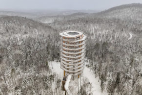 Sentier des Cimes Laurentides en hiver