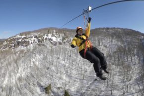 Méga Tyrolienne au Québec - Saint-Agathe-des-Monts - Tyroparc