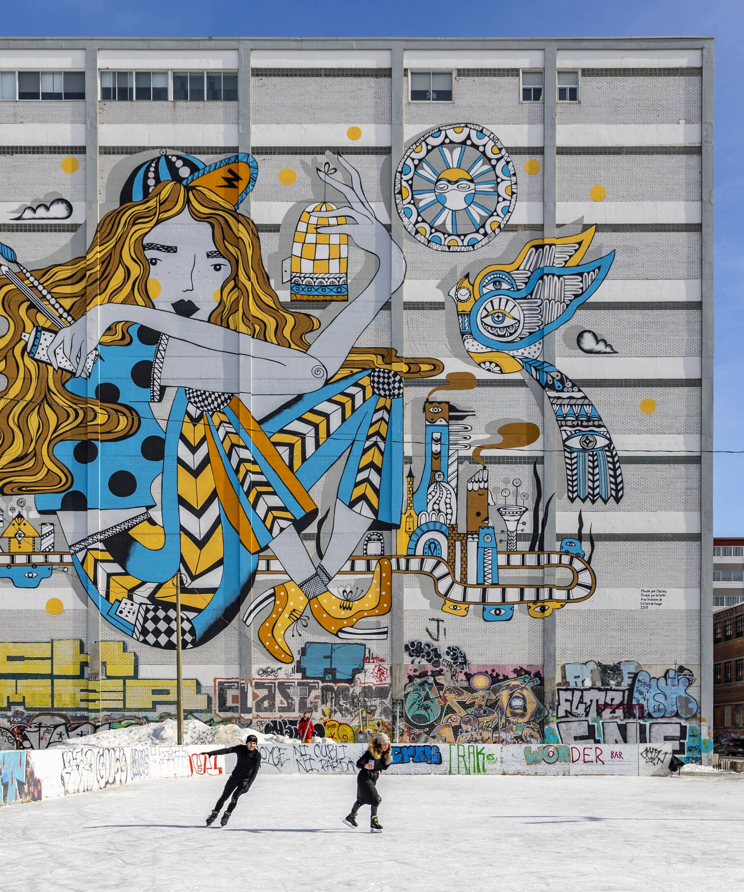 Fresque murale "Walla Volo" - Visiter Montréal à travers ses fresques murales - Photo Eva Blue