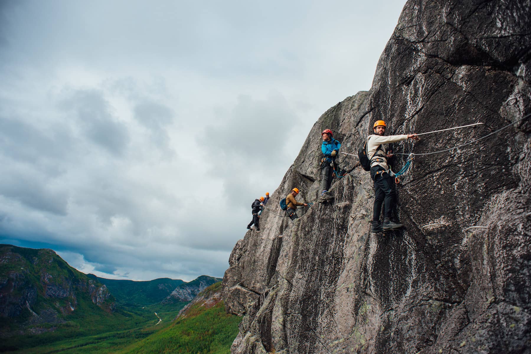 Via ferrata et escalade dans Charlevoix en automne - Photo Canopée/Parcours Aventure