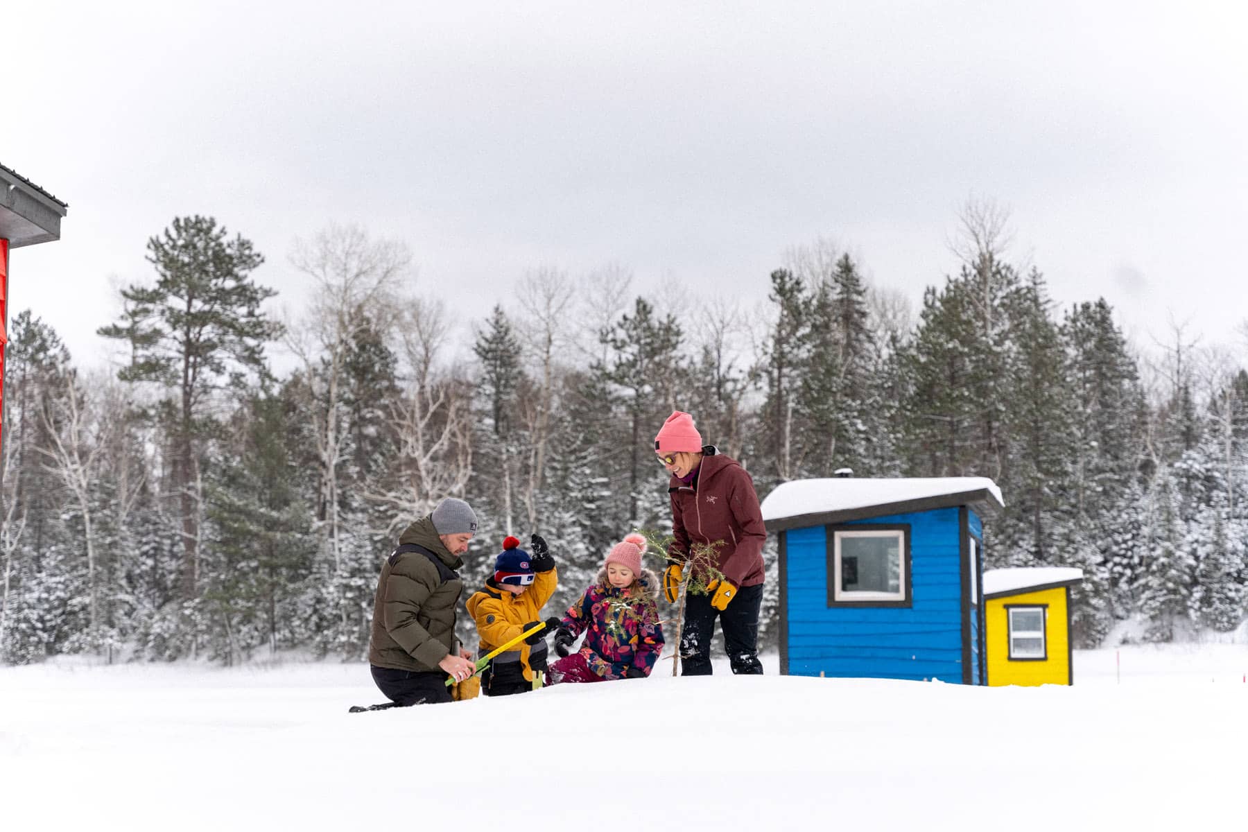Pêche Blanche au Domaine Le Pic Bois - Charlevoix en hiver - Photo Tourisme Charlevoix
