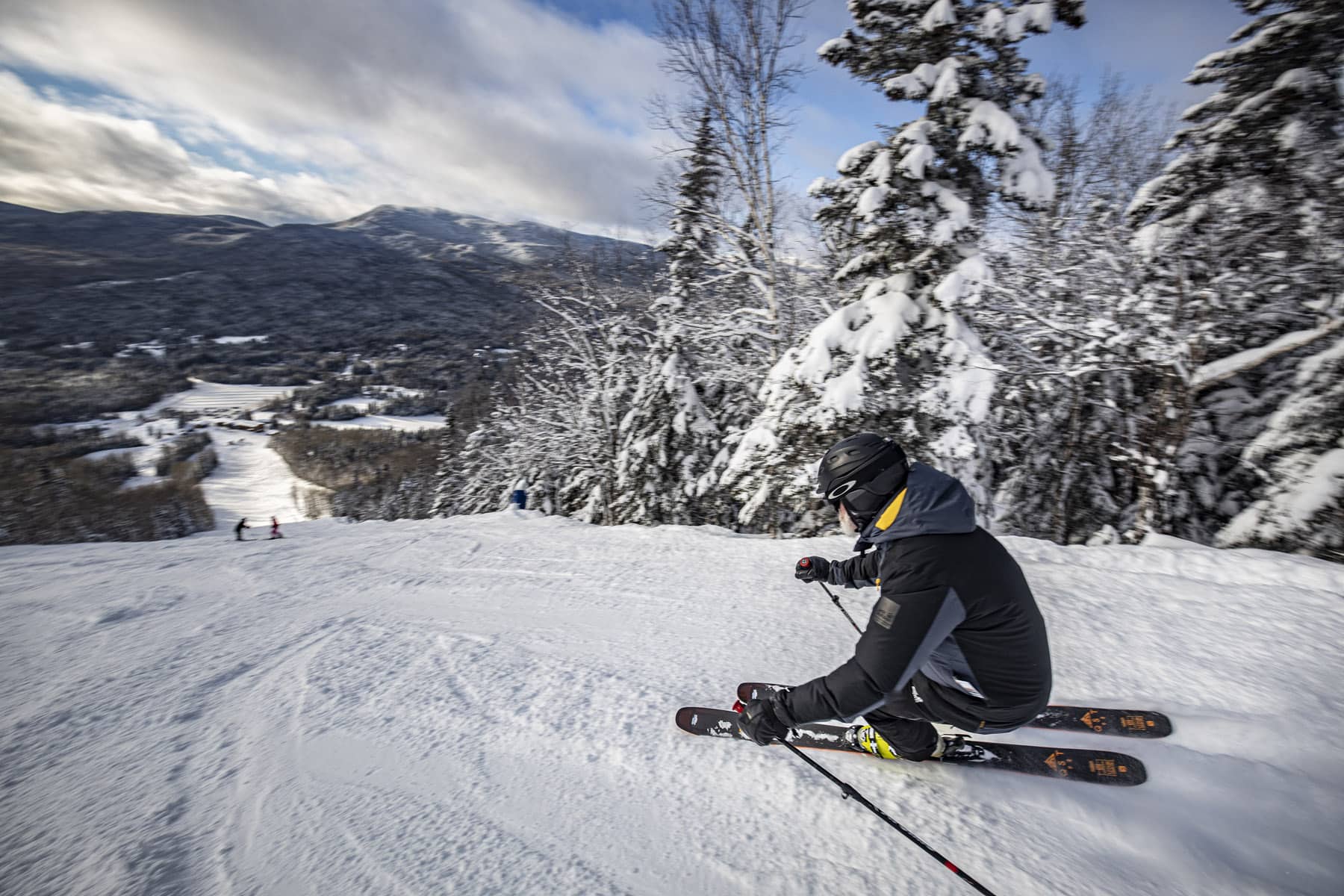 Faire du ski au Québec - Piste de ski de Mont Grands-Fonds, Charlevoix - Photo André-Olivier Lyra