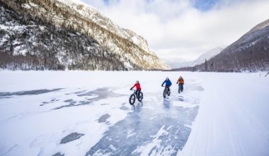 Fatbike dans Charlevoix en hiver - Photo André-Olivier Lyra