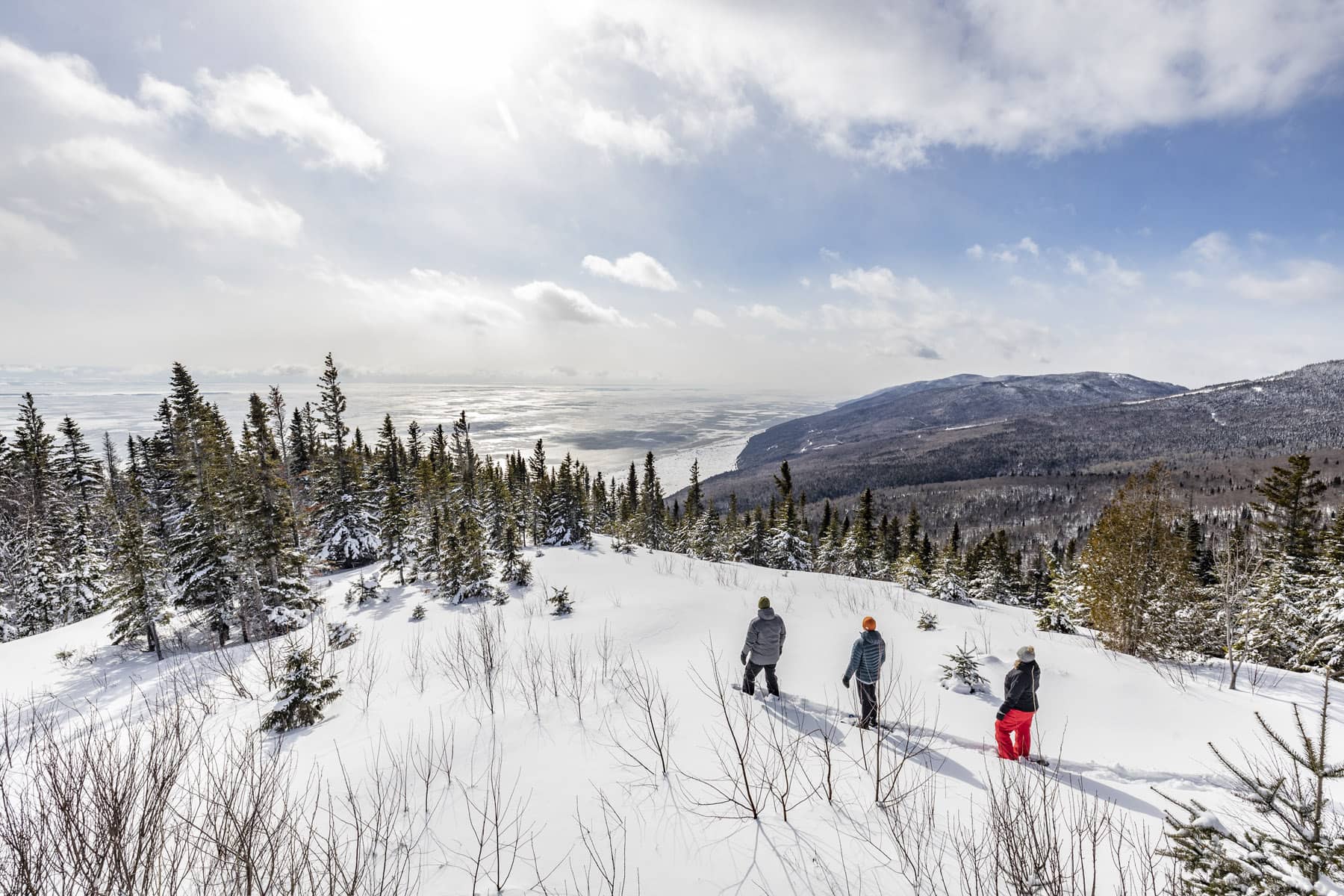 Faire du ski au Québec - Ski de fond sur le Sentier des Caps de Charlevoix - Photo André-Olivier Lyra