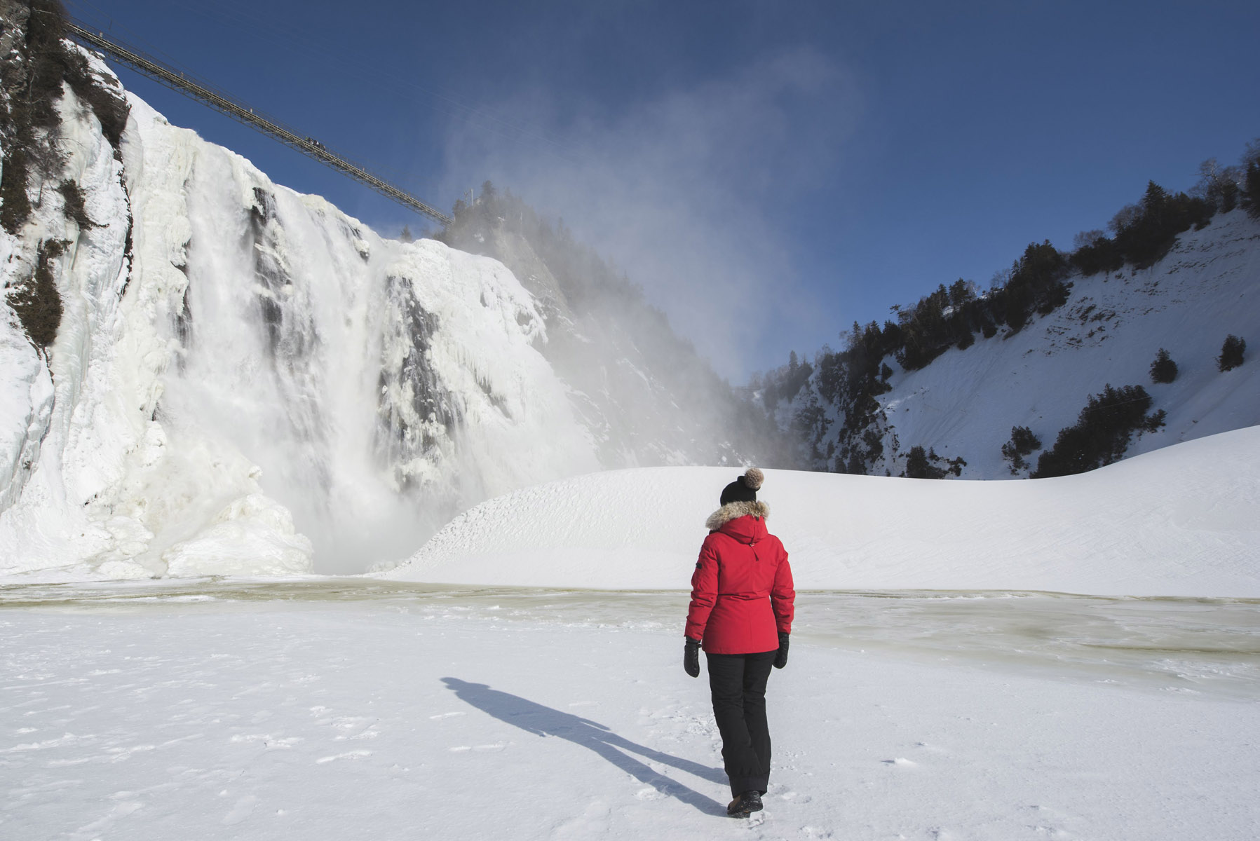 Visiter Québec en hiver - Chute de Montmorency - Photo Destination Québec Cité