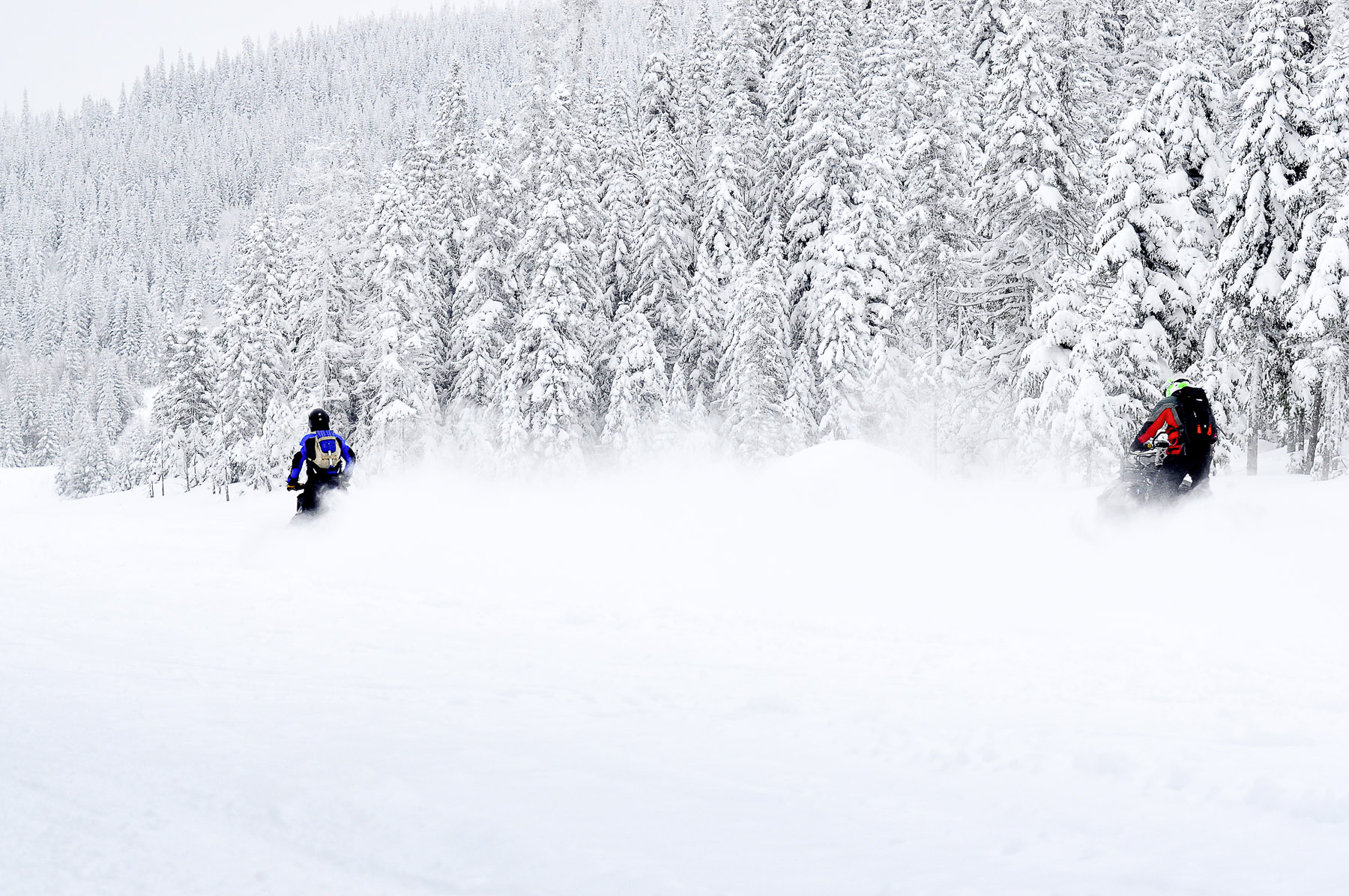Randonnée en motoneige au Québec dans les Monts Valins, Saguenay-Lac-Saint-Jean (Promotion Saguenay)