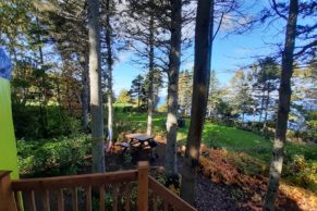 Vue depuis la Yourte Lime au Domaine Tourelle sur Mer en Gaspésie