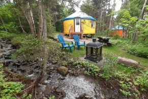 Yourte au Domaine Tourelle sur Mer en Gaspésie