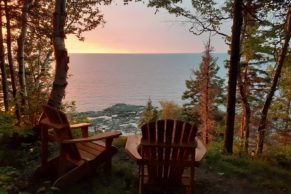 Belvédère privé d'un emplacement de Tourelle sur Mer en Gaspésie