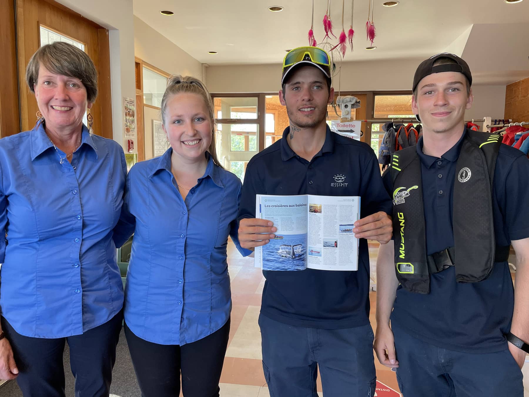 L'équipe des Croisières Essipit - Observation des baleines à Tadoussac - Voyage en famille au Québec - Photo K. Binon