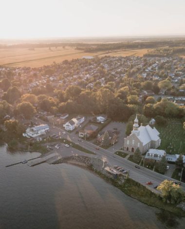 Vue aérienne Chemin du Roy - Photo Fabien Roulx-Tremblay