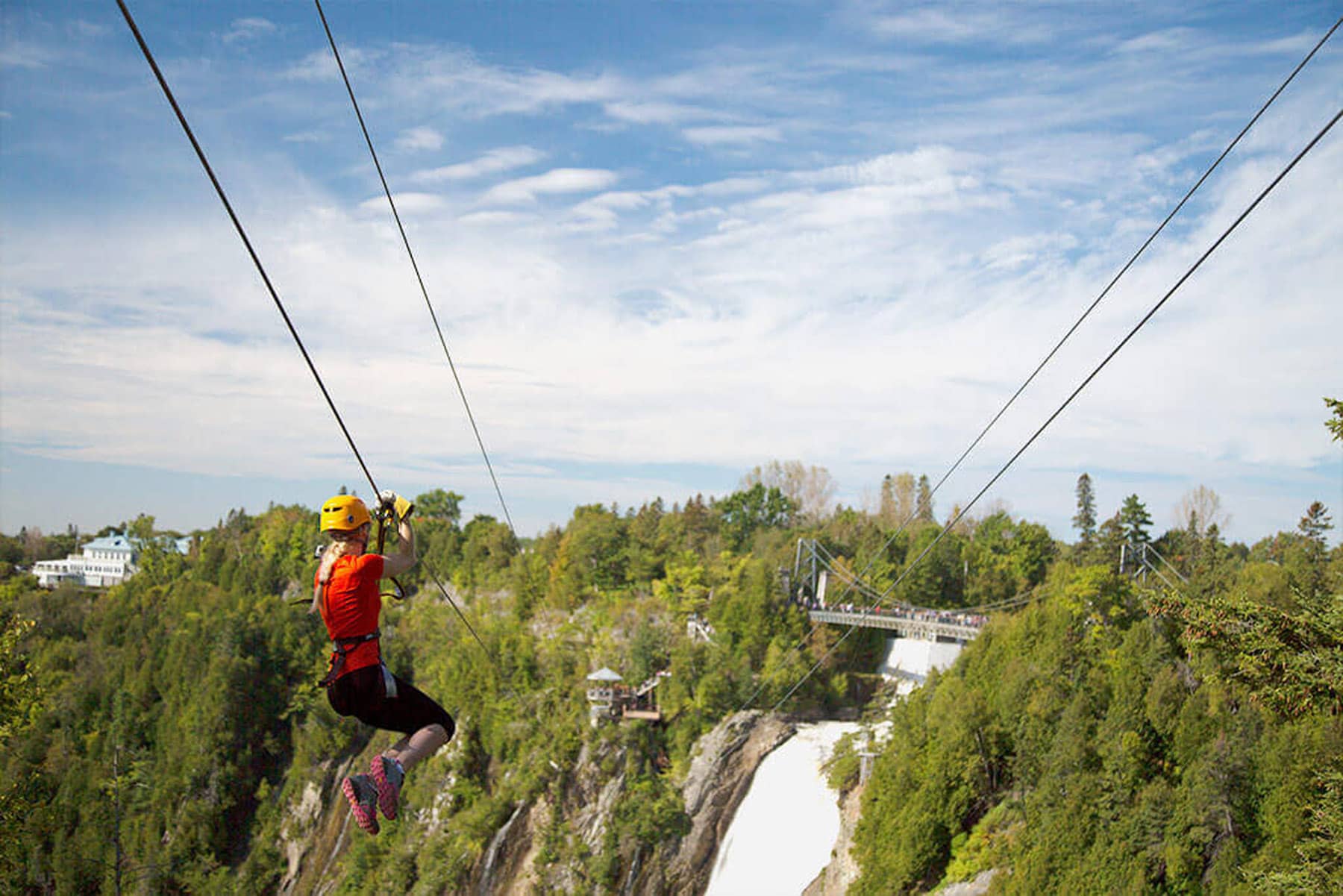 Tyrolienne Chute Montmorency - Photo Fokus Productions