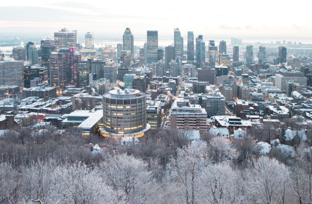 Vue du Belvédère Kondiarok en hiver - Photo Leo Films - Tourisme Montréal